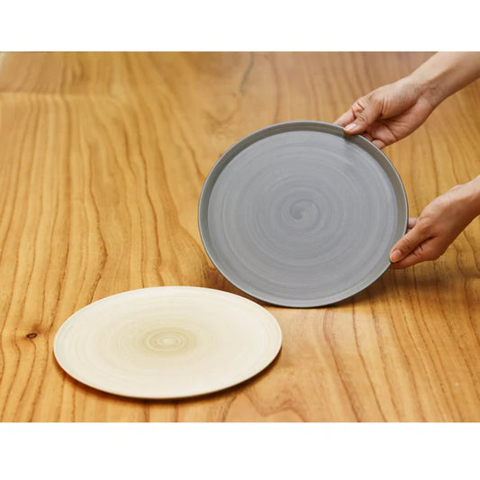 Hasami Ware Plates | Large Plates | Shabby 2-Color Set | Hamato