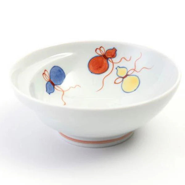 Arita Ware | Cacomi Set of 2 Hot Pot Side Bowls | Manreki & Some-Nishiki Six Gourds | Shobido