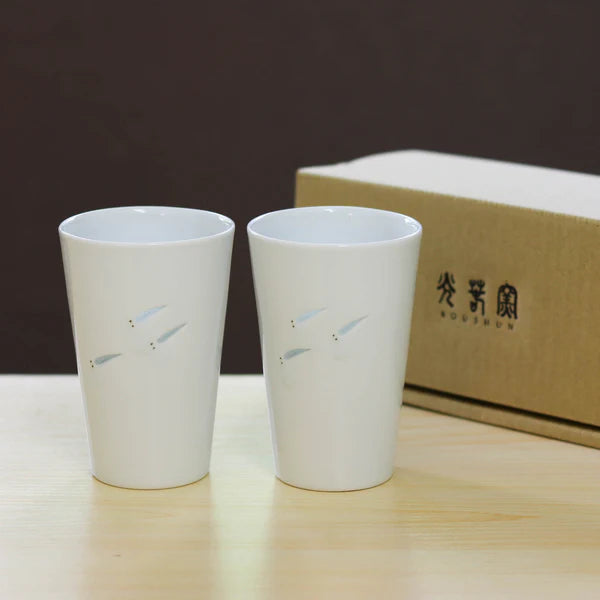 Hasami Ware Free Cup | Hotaru Medaka 2-Piece Set | S | Koshun Kiln