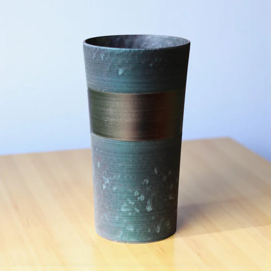 Arita Ware | “Lin” Platinum Tumbler | Emerald | Kinshodo
