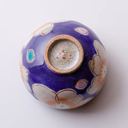 Kutani Ware | Ippuku Tea Bowl | Violet Hana Urara | Kokuzo Kiln