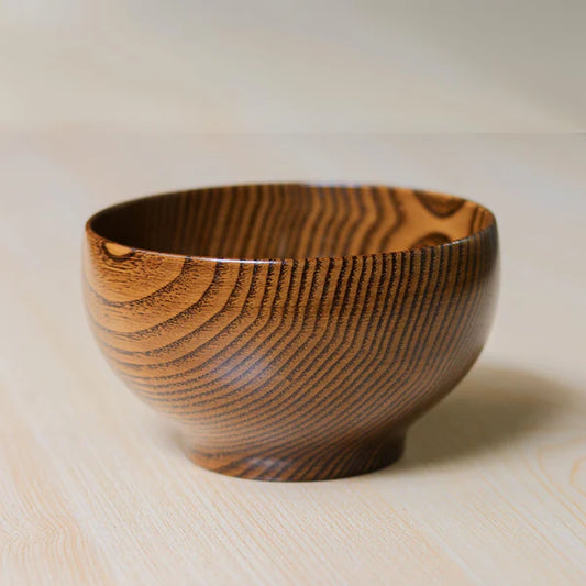 Odawara Lacquerware Bowl | Meiboku Bowl Medium | Lacquered Chestnut | Sonobe Sangyo
