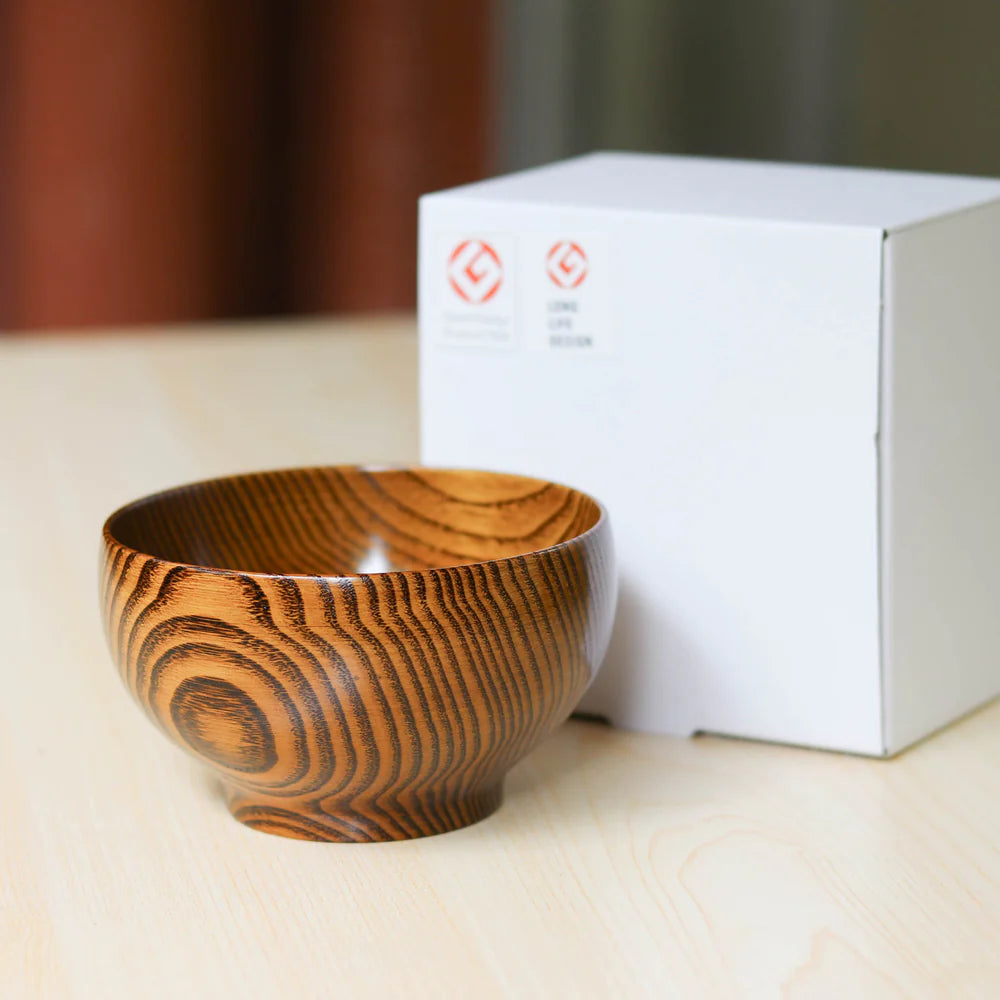Odawara Lacquerware Bowl | Meiboku Bowl Medium | Lacquered Chestnut | Sonobe Sangyo