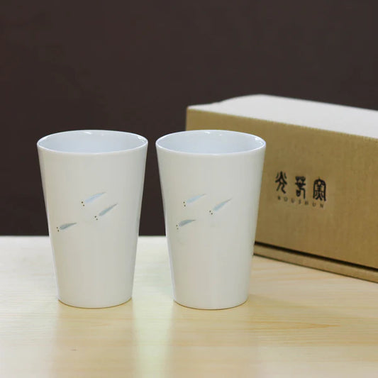 Hasami Ware Free Cup | Hotaru Medaka 2-Piece Set | S | Koshun Kiln